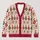 Christmas Bauble and Snowflake Motifs for Festive Holiday Party Celebrations All-over Print Knitted Cardigan - 1