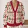 Christmas Bauble and Snowflake Motifs for Festive Holiday Party Celebrations All-over Print Knitted Cardigan - 2