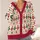 Christmas Bauble and Snowflake Motifs for Festive Holiday Party Celebrations All-over Print Knitted Cardigan - 4
