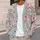 Blue Rose Garden Florals for Everyday Layering and Romantic Youthful Spring Style All-over Print Knitted Cardigan - 5