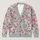 Blue Rose Garden Florals for Everyday Layering and Romantic Youthful Spring Style All-over Print Knitted Cardigan - 1