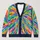 Vibrant Rainbow Burst Color for Creative Everyday Layering and Relaxed Weekend Wear All-over Print Knitted Cardigan - 1