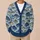 Blue and Folk Fish Motifs for Relaxed Seaside Weekends and Everyday Layering All-over Print Knitted Cardigan - 6
