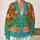 Colorful Meadow Blooms for Creative Everyday Layering and Youthful Weekend Style All-over Print Knitted Cardigan - 2