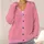Pink Wildflower Sprigs for Cozy Autumn Walks and Relaxed Everyday Layering Style All-over Print Knitted Cardigan - 4