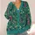 Teal Wildflower Botanical Motif for Relaxed Everyday Layering and Garden Style All-over Print Knitted Cardigan - 4