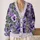 Violet Pansy And Lavender Blooms For Everyday Garden-Inspired Style All-over Print Knitted Cardigan - 2