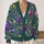 Violet Pansy Garden Florals for Everyday Layering and Relaxed Weekend Outings All-over Print Knitted Cardigan - 2