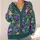 Violet Pansy Garden Florals for Everyday Layering and Relaxed Weekend Outings All-over Print Knitted Cardigan - 4