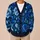 Blue Rose and Teal Foliage Floral Style for Everyday Office and Vacation Wear All-over Print Knitted Cardigan - 6