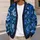 Blue Rose and Teal Foliage Floral Style for Everyday Office and Vacation Wear All-over Print Knitted Cardigan - 5