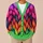 Colorful Braided Cable Motifs for Cozy Autumn Winter Layering All-over Print Knitted Cardigan - 6