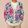 Retro Pink And Blue Wildflowers For Colorful Everyday Layering And Relaxed Style Looks All-over Print Knitted Cardigan - 6