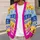 Ladybug Mushroom Fair Isle Motifs for Whimsical Everyday Layering and Spring Outings All-over Print Knitted Cardigan - 5