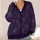 Dark Purple Spiderwebs for Halloween Parties and Spooky Season Outings All-over Print Knitted Cardigan - 4