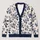 Navy Watercolor Rose Florals for Elegant Everyday Layering and Relaxed Style All-over Print Knitted Cardigan - 1