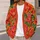 Vibrant Orange Poppy Flowers for Colorful Everyday Layering and Garden-Inspired Style All-over Print Knitted Cardigan - 5
