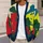 Bold Teal Lime and Crimson Color Blocks for Colorful Everyday Layering Style All-over Print Knitted Cardigan - 5