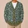 Olive Blue Botanical Foliage for Cozy Autumn Layering and Everyday Garden Style All-over Print Knitted Cardigan - 6