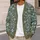 Olive Blue Botanical Foliage for Cozy Autumn Layering and Everyday Garden Style All-over Print Knitted Cardigan - 5