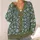 Olive Blue Botanical Foliage for Cozy Autumn Layering and Everyday Garden Style All-over Print Knitted Cardigan - 4