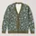 Olive Blue Botanical Foliage for Cozy Autumn Layering and Everyday Garden Style All-over Print Knitted Cardigan - 1