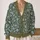 Olive Blue Botanical Foliage for Cozy Autumn Layering and Everyday Garden Style All-over Print Knitted Cardigan - 2