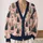 Cozy Winter Cats And Evergreen Trees For Festive Everyday Layering All-over Print Knitted Cardigan - 2
