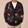 Halloween Pumpkins, Roses And Spiderwebs For Cozy Autumn Nights And Fall Outings All-over Print Knitted Cardigan - 6