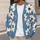Ivory Daisy Floral Motif for Cozy Autumn Layering and Everyday Casual Style All-over Print Knitted Cardigan - 5