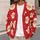 Winking Santa Claus Faces for Playful Christmas Holiday Layering All-over Print Knitted Cardigan - 5