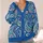 Blue Paisley Motifs for Colorful Autumn Layering and Everyday Bohemian Style All-over Print Knitted Cardigan - 4