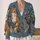 Woodland Fox, Rabbit, Raccoon and Butterflies for Cozy Autumn Days and Nature Lovers All-over Print Knitted Cardigan - 2