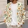 Orange Wildflower Sprigs for Cozy Autumn Layering and Relaxed Everyday Style All-over Print Knitted Cardigan - 5