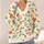 Orange Wildflower Sprigs for Cozy Autumn Layering and Relaxed Everyday Style All-over Print Knitted Cardigan - 4