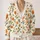 Orange Wildflower Sprigs for Cozy Autumn Layering and Relaxed Everyday Style All-over Print Knitted Cardigan - 2