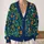 Abstract Botanical Blooms for Colorful Everyday Layering and Creative Style All-over Print Knitted Cardigan - 2