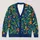 Abstract Botanical Blooms for Colorful Everyday Layering and Creative Style All-over Print Knitted Cardigan - 1