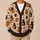 Halloween Pumpkin, Black Cat and Bat Motifs for Autumn Outings and Cozy Seasonal Wear All-over Print Knitted Cardigan - 6