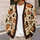 Halloween Pumpkin, Black Cat and Bat Motifs for Autumn Outings and Cozy Seasonal Wear All-over Print Knitted Cardigan - 5