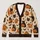 Halloween Pumpkin, Black Cat and Bat Motifs for Autumn Outings and Cozy Seasonal Wear All-over Print Knitted Cardigan - 1