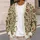 Ivory Olive Botanical Scrolls for Cozy Autumn Outings and Everyday Layering All-over Print Knitted Cardigan - 5