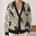 Black Raven and Blueberry Botanicals for Gothic Halloween and Dark Cottagecore Style All-over Print Knitted Cardigan - 2