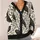 Black Raven and Blueberry Botanicals for Gothic Halloween and Dark Cottagecore Style All-over Print Knitted Cardigan - 4