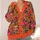 Coral Botanical Birds and Wildflowers for Cozy Autumn Layering, Women's Nature Style All-over Print Knitted Cardigan - 4