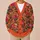 Coral Botanical Birds and Wildflowers for Cozy Autumn Layering, Women's Nature Style All-over Print Knitted Cardigan - 6