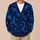 Gold Pumpkins And Starry Night Skies For Cozy Autumn Halloween Evenings All-over Print Knitted Cardigan - 6