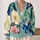 Blue Butterfly And Floral Garden Motifs For Relaxed Everyday Nature-Inspired Style All-over Print Knitted Cardigan - 2
