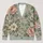 Vintage Sage And Blush Botanical Blooms For Relaxed Everyday Layering All-over Print Knitted Cardigan - 1