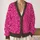 Magenta Glitter Speckle Style for Bold Everyday Layering and Evening Wear All-over Print Knitted Cardigan - 2